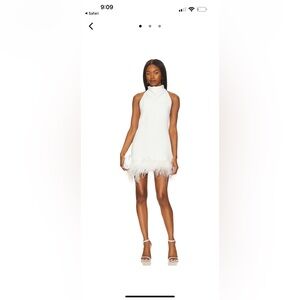 White Amanda Uprichard Lunaria Dress in Ivory Coast